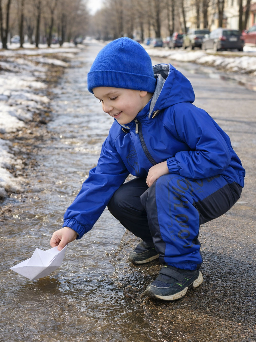 Комбинезон демисезонный синий - Arctic kids фото 2