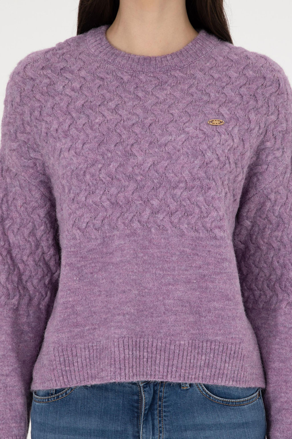 Женский свитер фиолетового меланжа Неожиданная скидка в корзине - U.s. polo assn фото 6