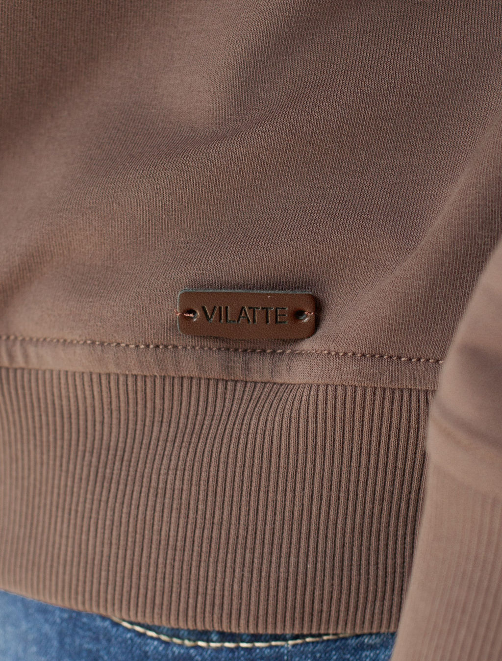 Джемпер Vilatte U49.067 хлопок с полиуретаном кофейный фото 6