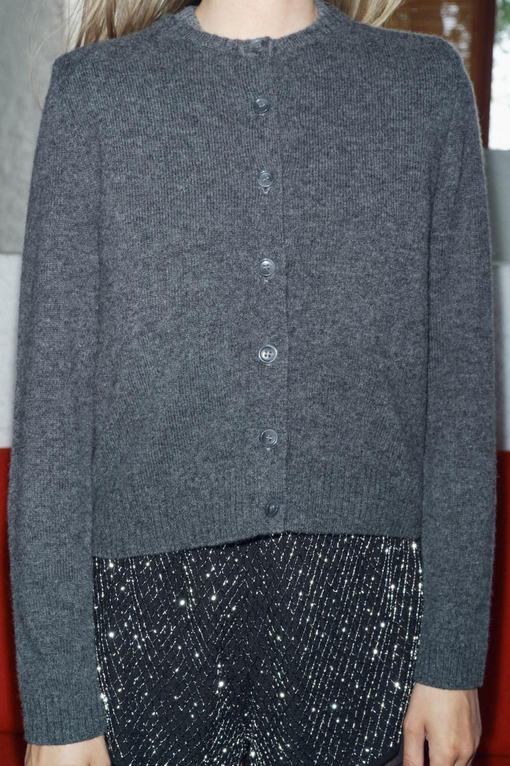 100% WOOL BASIC CARDIGAN - Zara фото 15