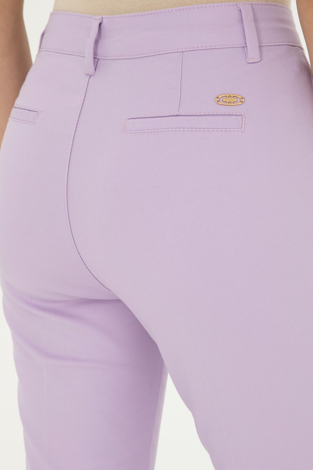 Женские сиреневые брюки из парусины - U.s. polo assn фото 6