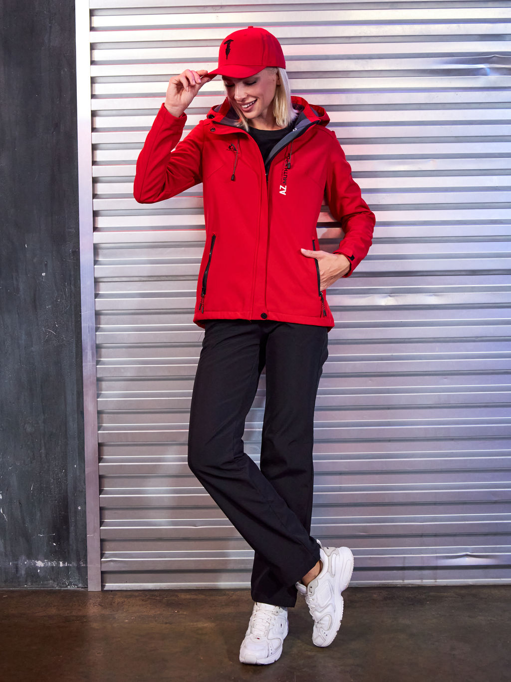 Женская мембранная куртка виндстоппер на флисе Azimuth Сияние 124/23983_711 Красный  фото 25