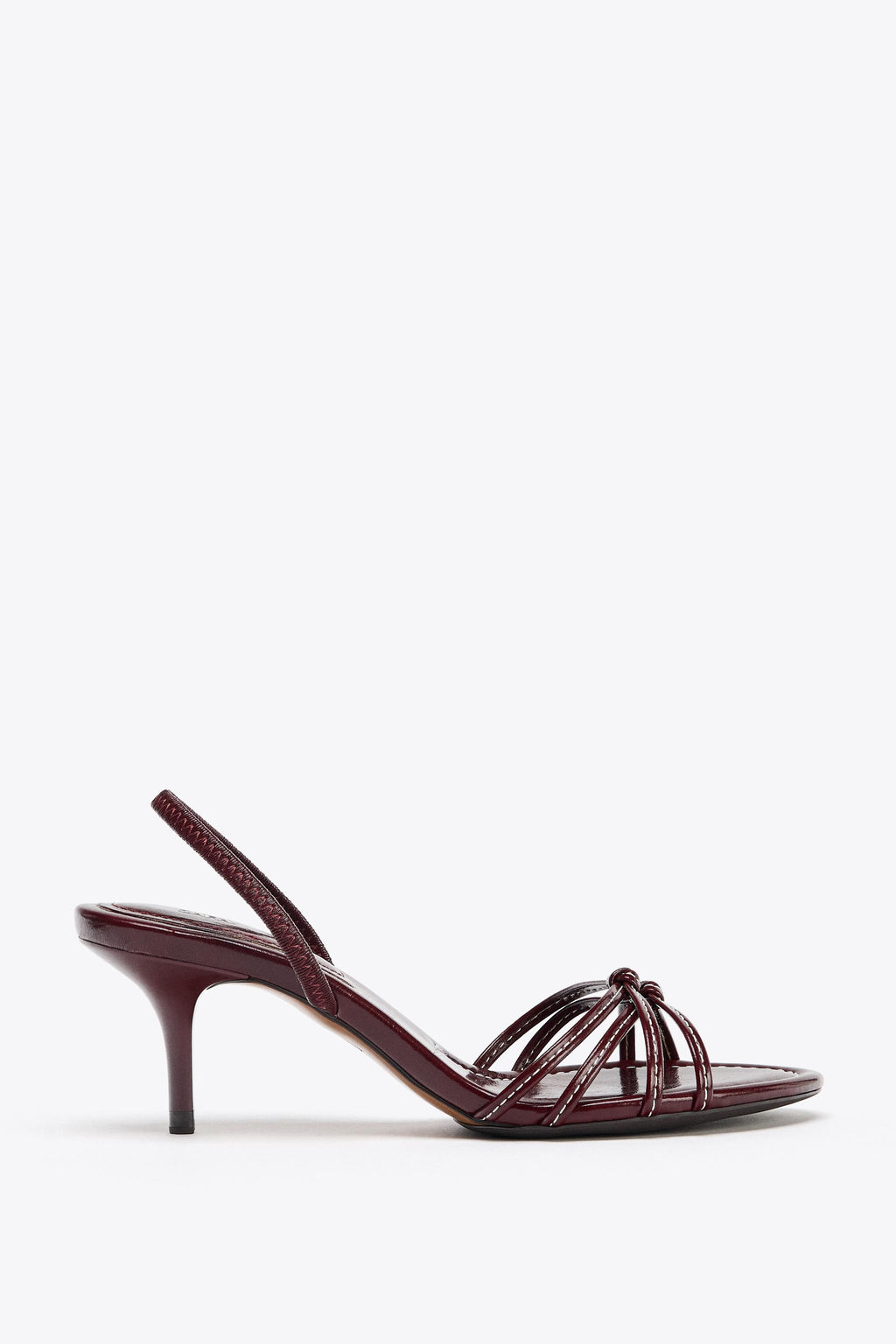 TOPSTITCH DETAIL HEELED SANDALS - Zara фото 7