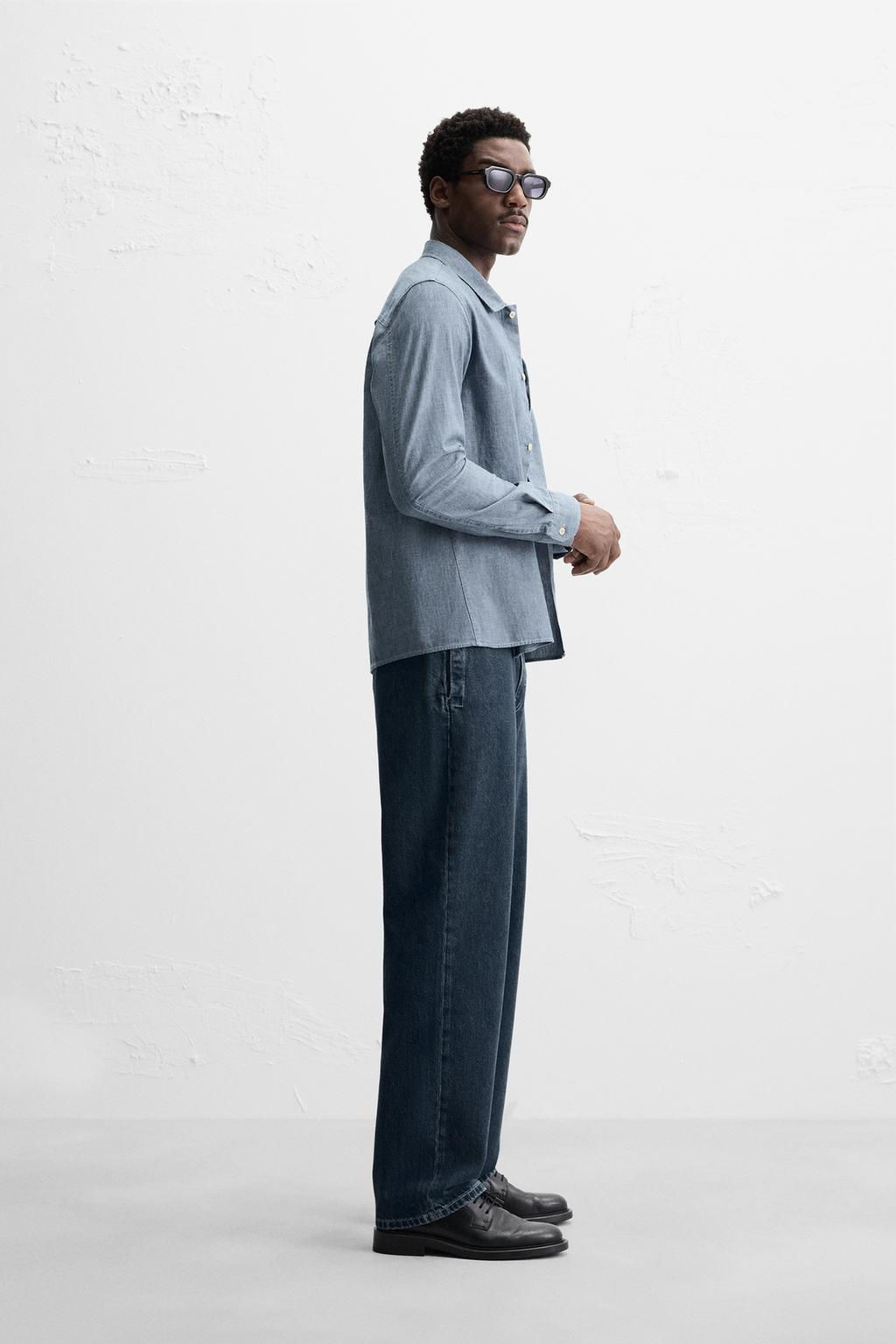 STRAIGHT-LEG CHINO JEANS - Zara фото 4