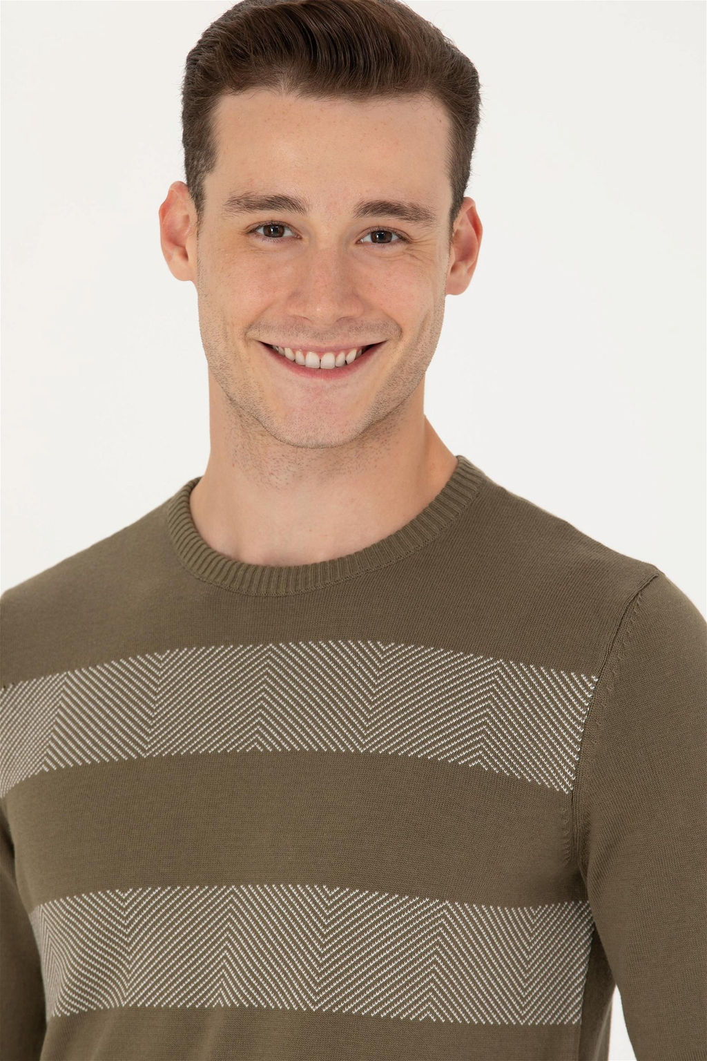 U. S. Polo Assn Мужской свитер цвета хаки - U.s. polo assn фото 9