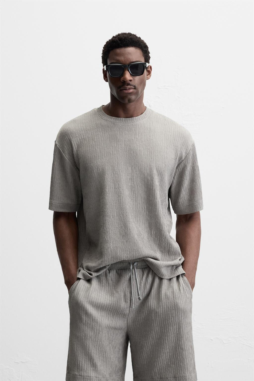 TEXTURED JACQUARD T-SHIRT - Zara фото 34