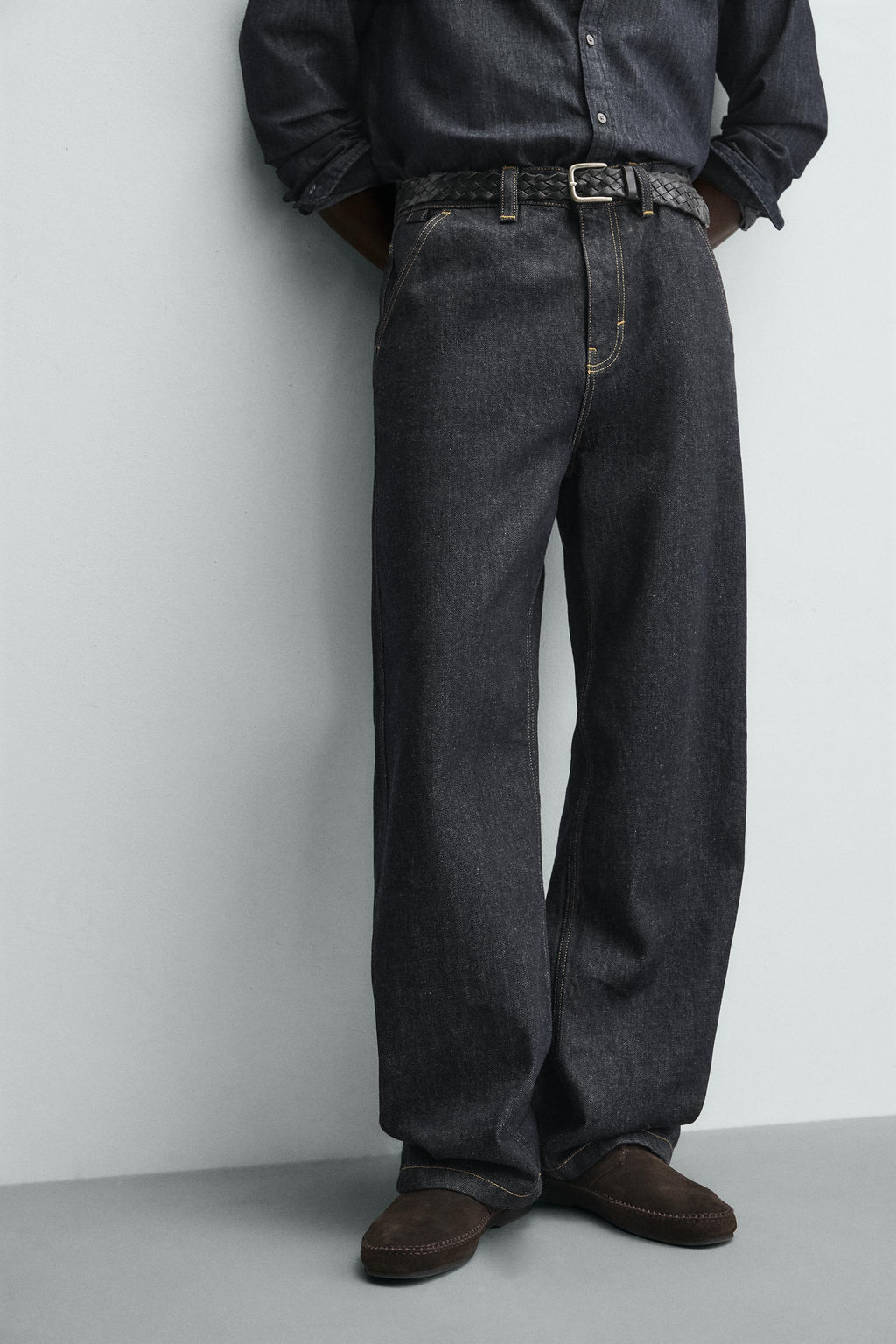 EMBROIDERED HEART DENIM CHINO TROUSERS - Zara фото 5