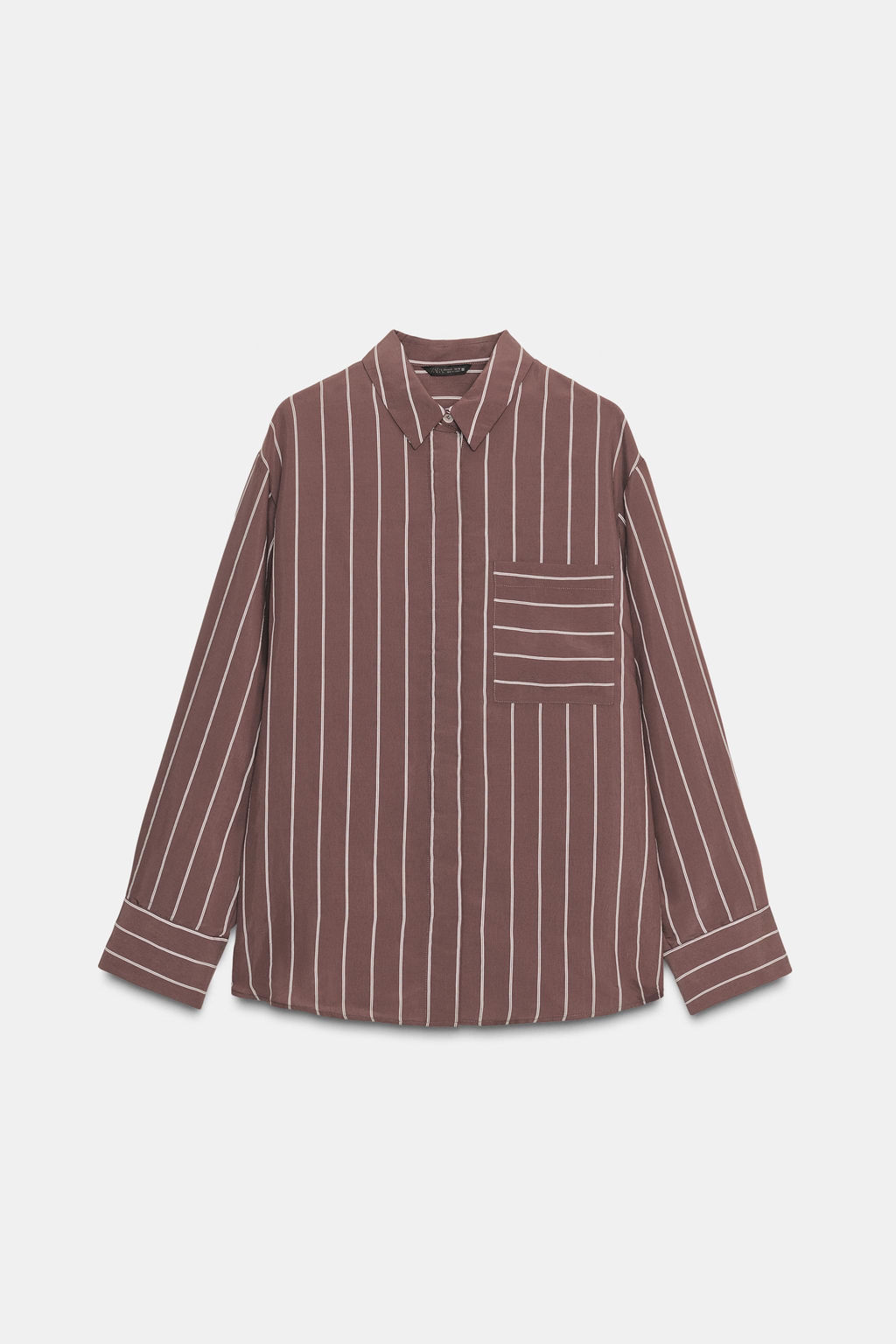 STRIPED SHIRT WITH POCKET - Zara фото 8