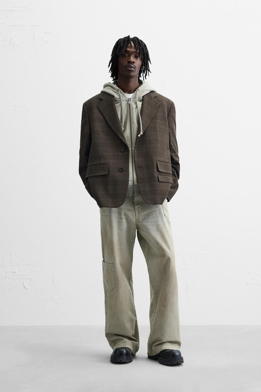 OVERSIZE CHECK BLAZER - Zara фото 3