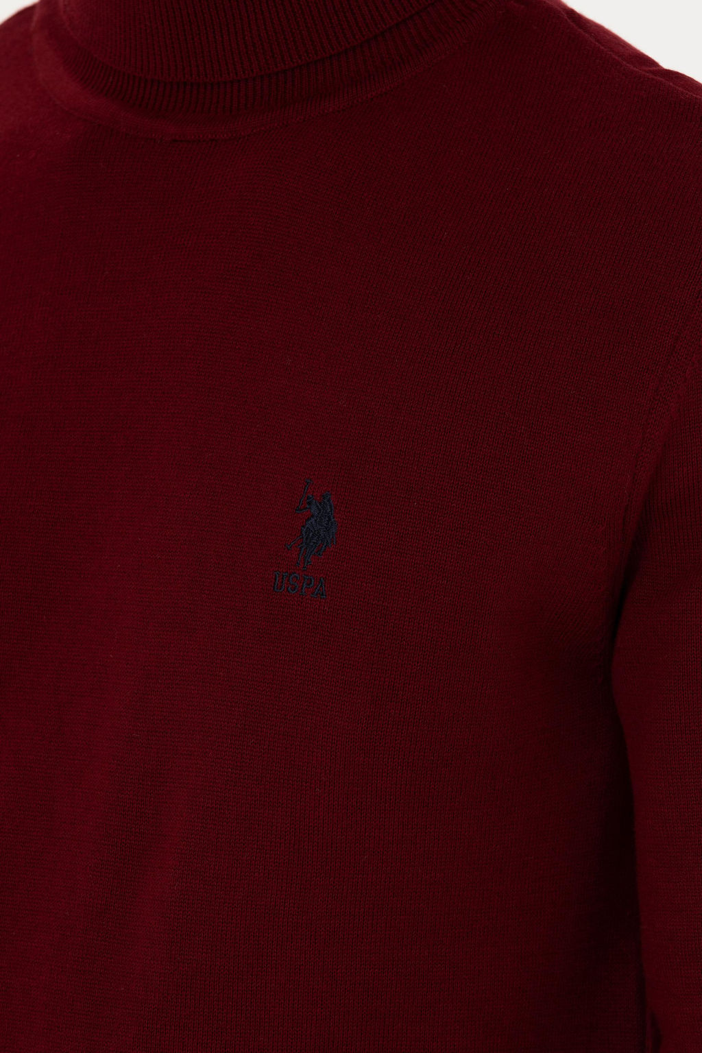 U. S. Polo Assn Мужской бордово-красный базовый свитер - U.s. polo assn фото 21