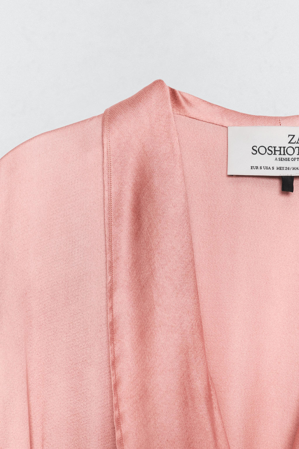 SOSHIOTSUKI X ZARA SATIN BELTED DRESS  фото 9