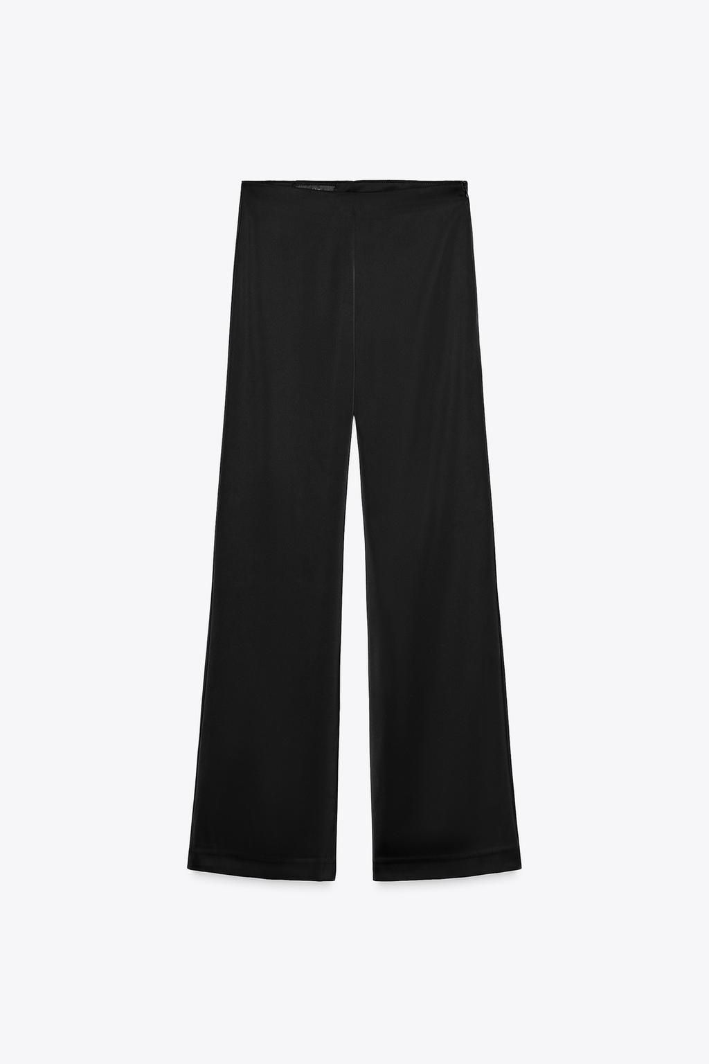 HIGH-WAIST SATIN TROUSERS - Zara фото 10