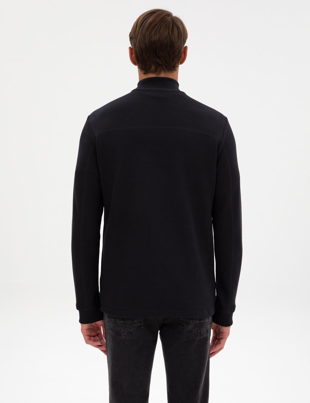 Siyah Regular Fit Sweatshirt - Pierre cardin фото 5