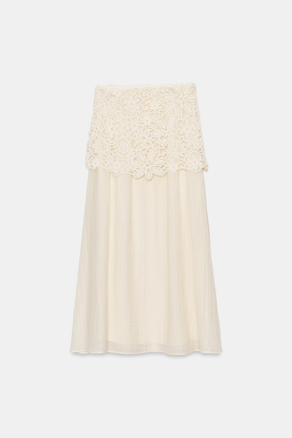 FALDA MIDI COMBINADA CROCHET / Crudo - Zara фото 9
