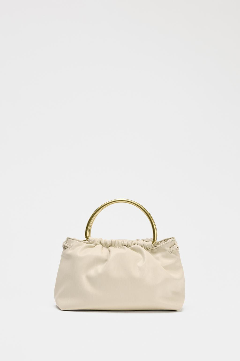 METAL HANDLE MINI BOWLING BAG - Zara фото 3