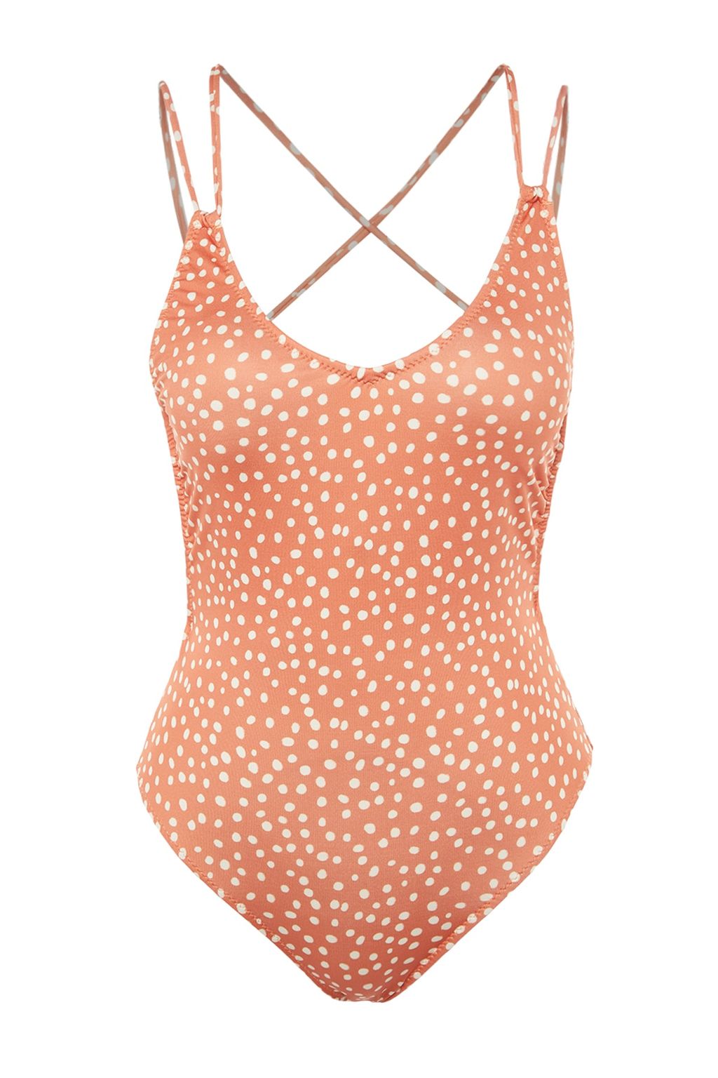 Puantiyeli V Yaka S?rt Dekolteli Normal Paca Mayo TBESS23MA00072