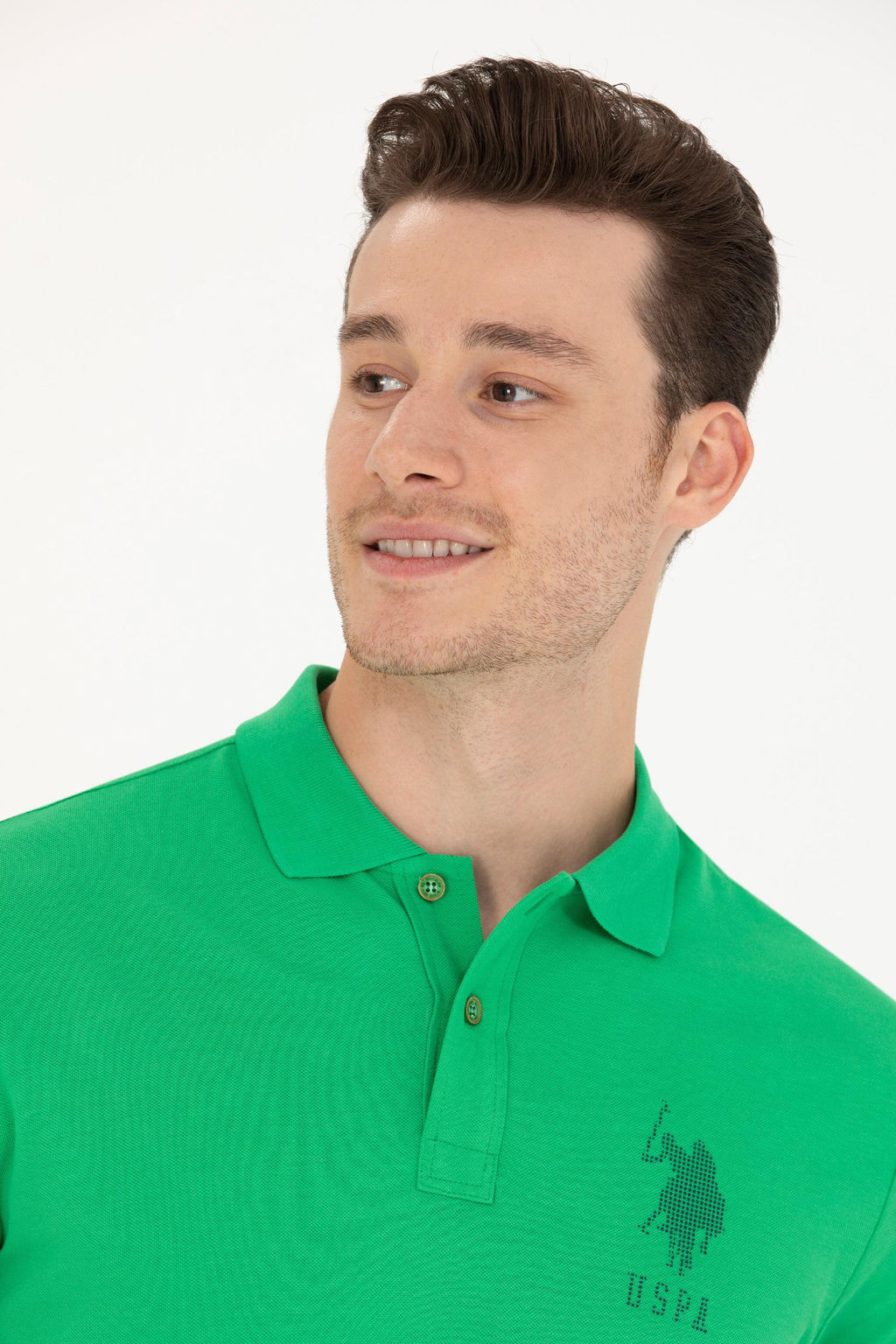 U. S. Polo Assn Мужская футболка Apple Green с воротником-поло - U.s. polo assn фото 5