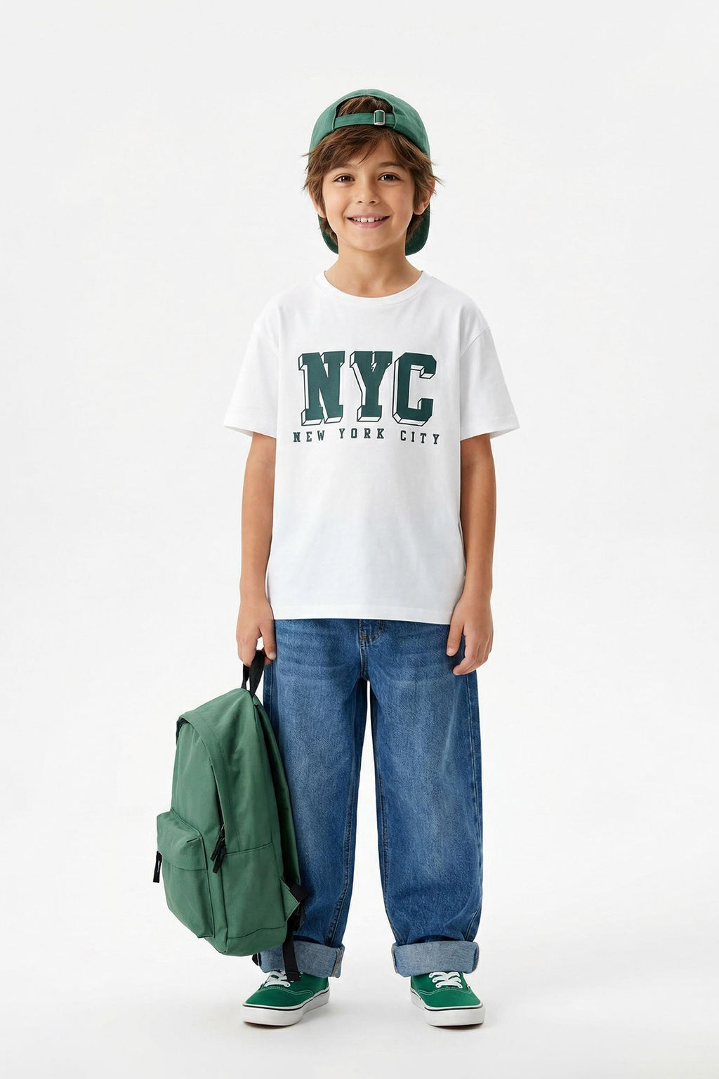 Ekru Erkek Cocuk %100 Pamuk Slogan Bask?l? K?sa Kol Orme T-Shirt TKDSS25TS00099 - Trendyolmilla фото 5