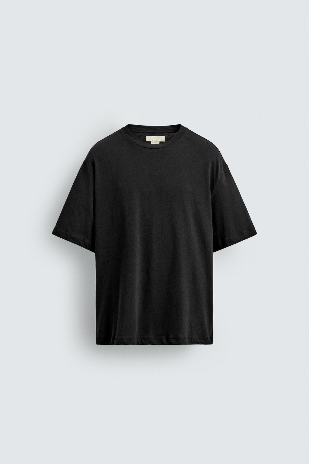 CAMISETA RELAXED FIT ALGOD?N - LINO / Negro - Zara фото 7