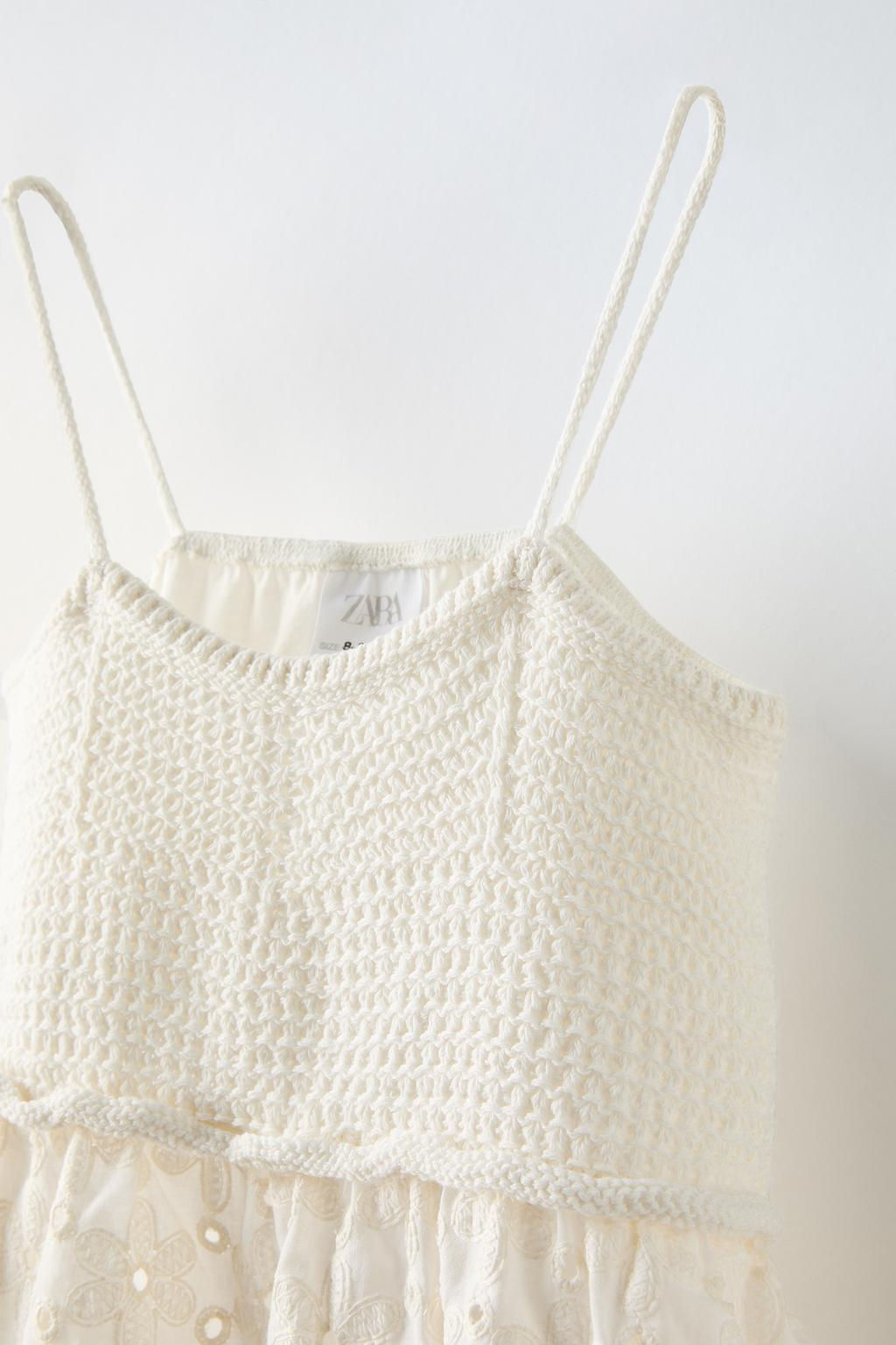 CONTRAST CROCHET T-SHIRT - Zara фото 3