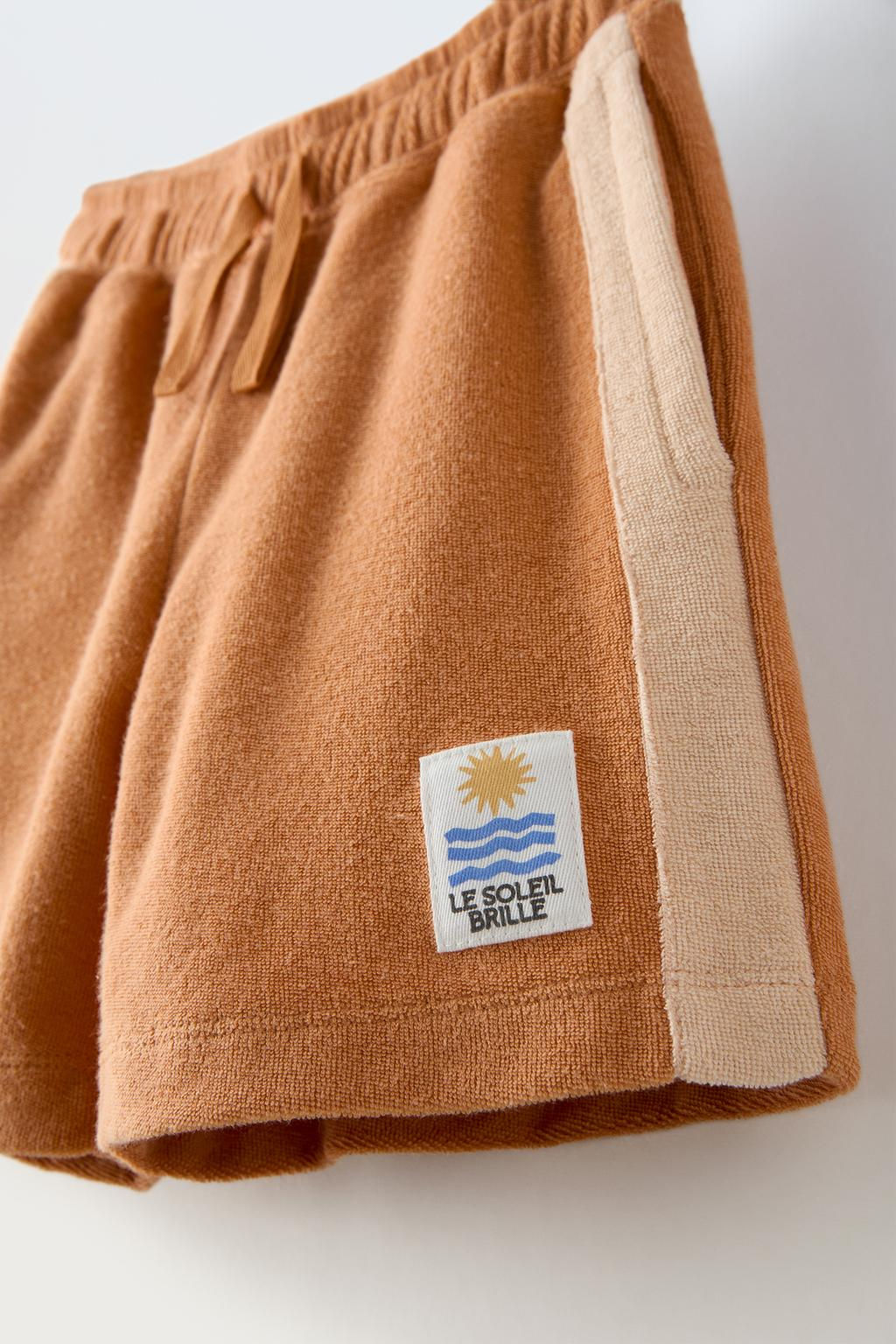 KONTRAST ETIKETLI HAVLU KUMAS BERMUDA SORT - Zara фото 3