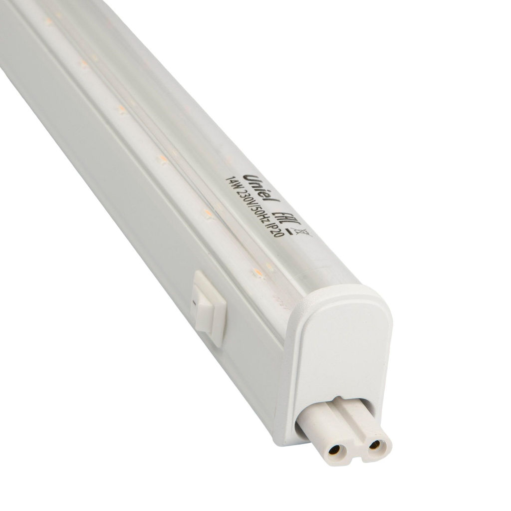 ULI-P17-14W/SPLE IP20 WHITE Светильник для растений светодиодный линейный, 870мм, выкл. на корпусе. Пластик. Спектр для фотосинтеза. TM Uniel