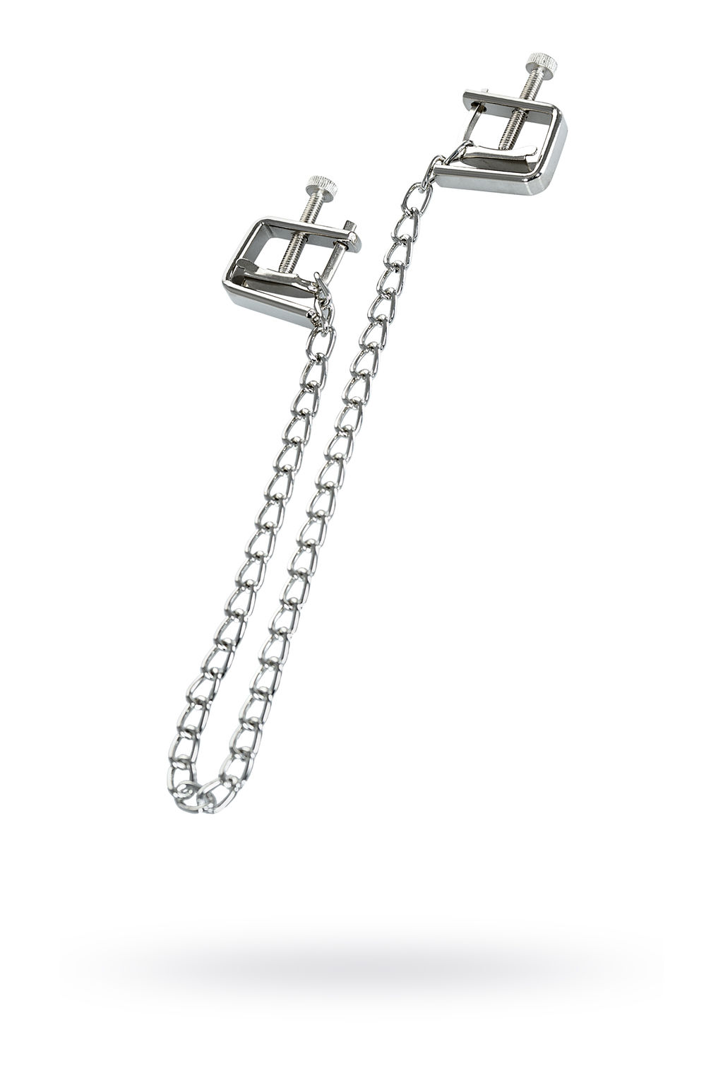 Зажимы для сосков с цепочкой TOYFA Theatre, металл, серебряный