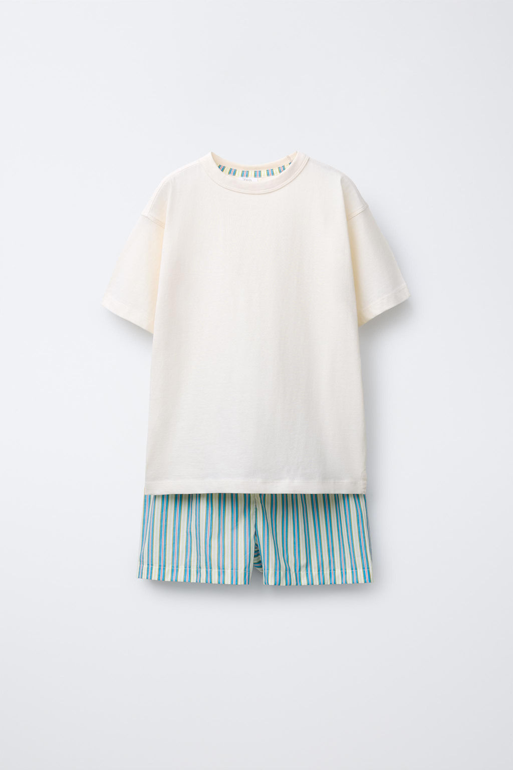 6-14 YEARS/ STRIPED T-SHIRT AND BERMUDA PYJAMAS