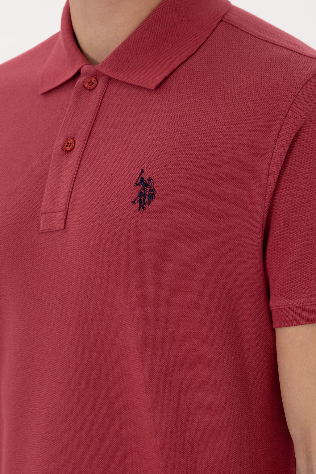 Erkek Slim Fit Polo Yaka Vi_ne Basic Ti__rt - U.s. polo assn фото 7