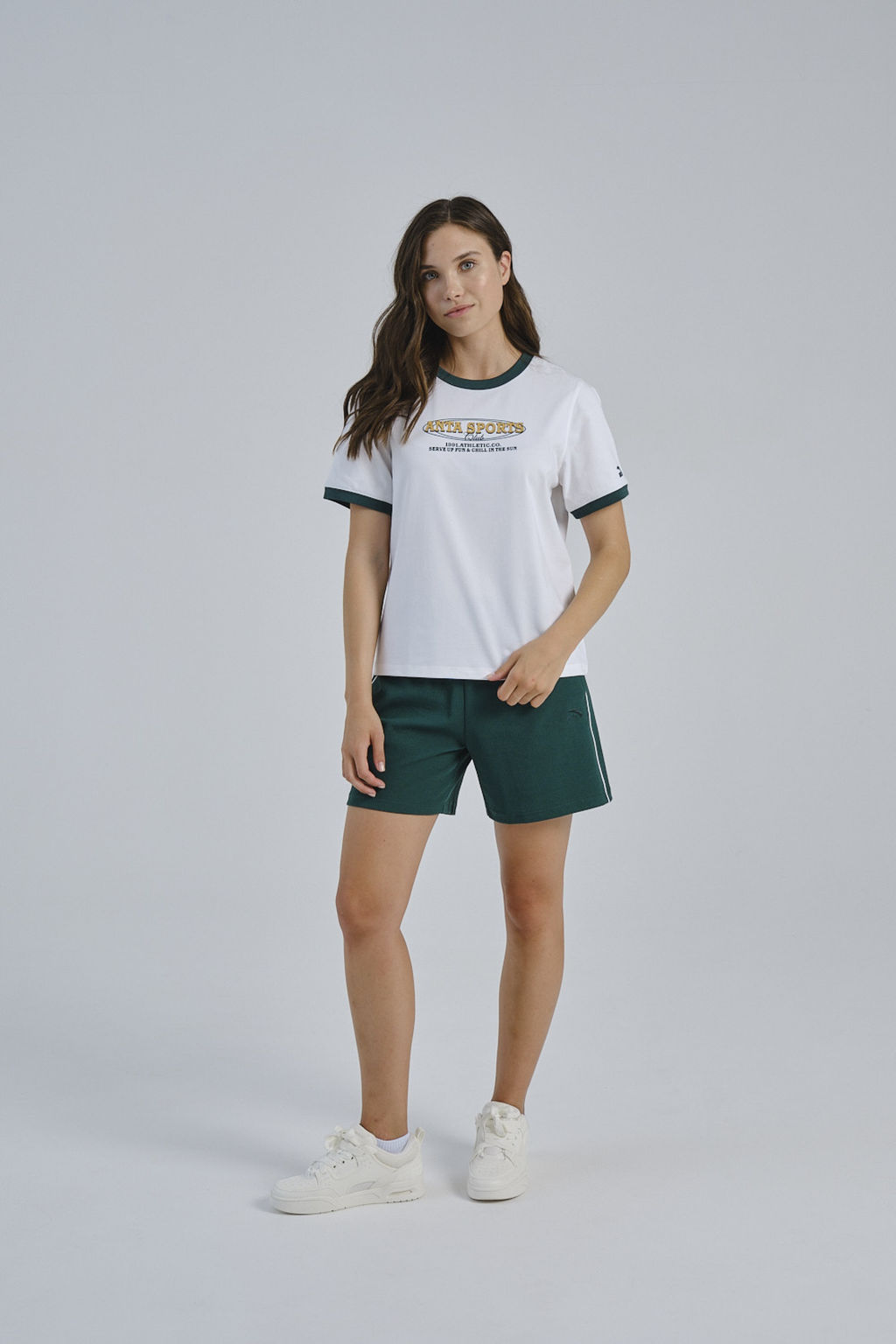 Футболка Белый/Зеленый ATSC SS Tee - Anta фото 5