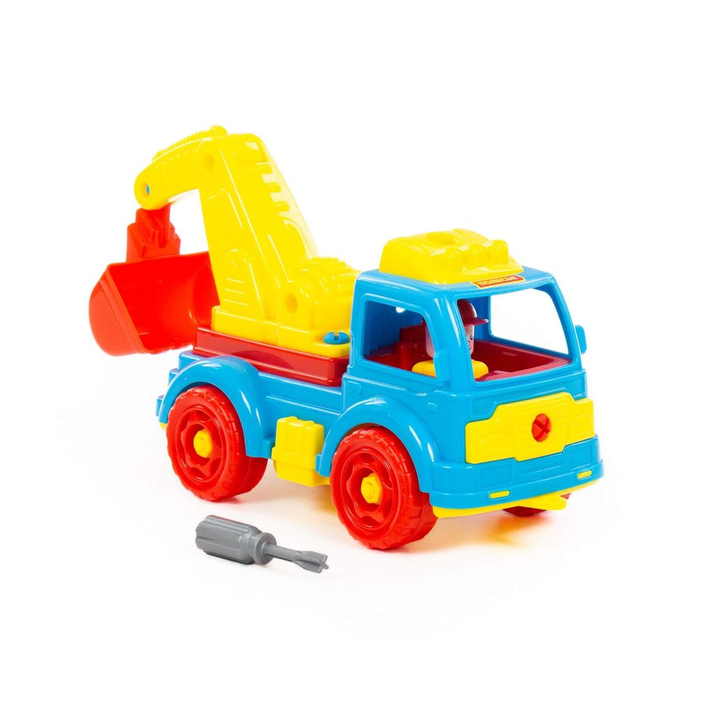 Конструктор-транспорт Автомобиль-экскаватор (34 элемента) (в коробке) - Полесье фото 5