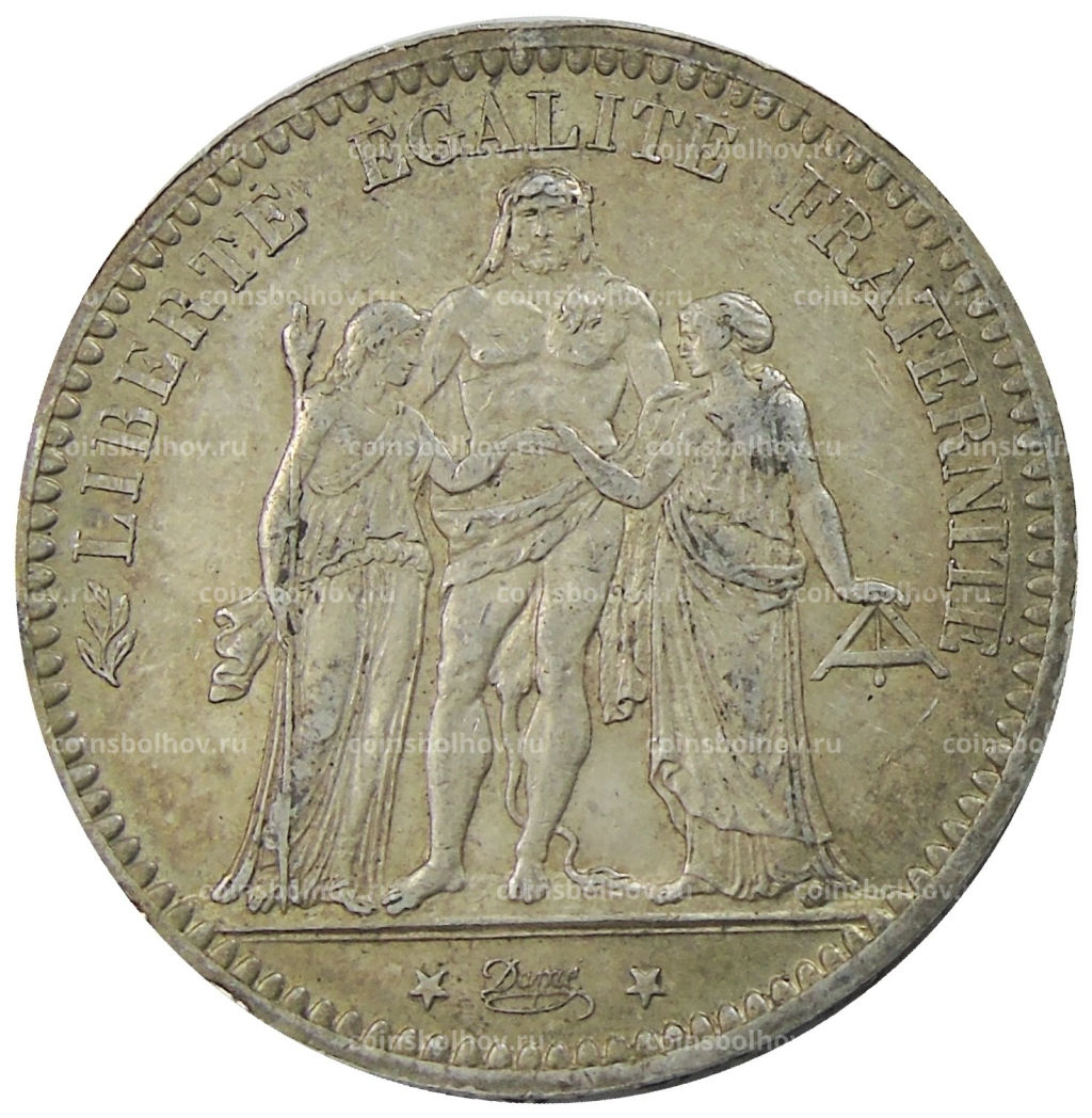 5 франков 1873 года Франция Геркулес