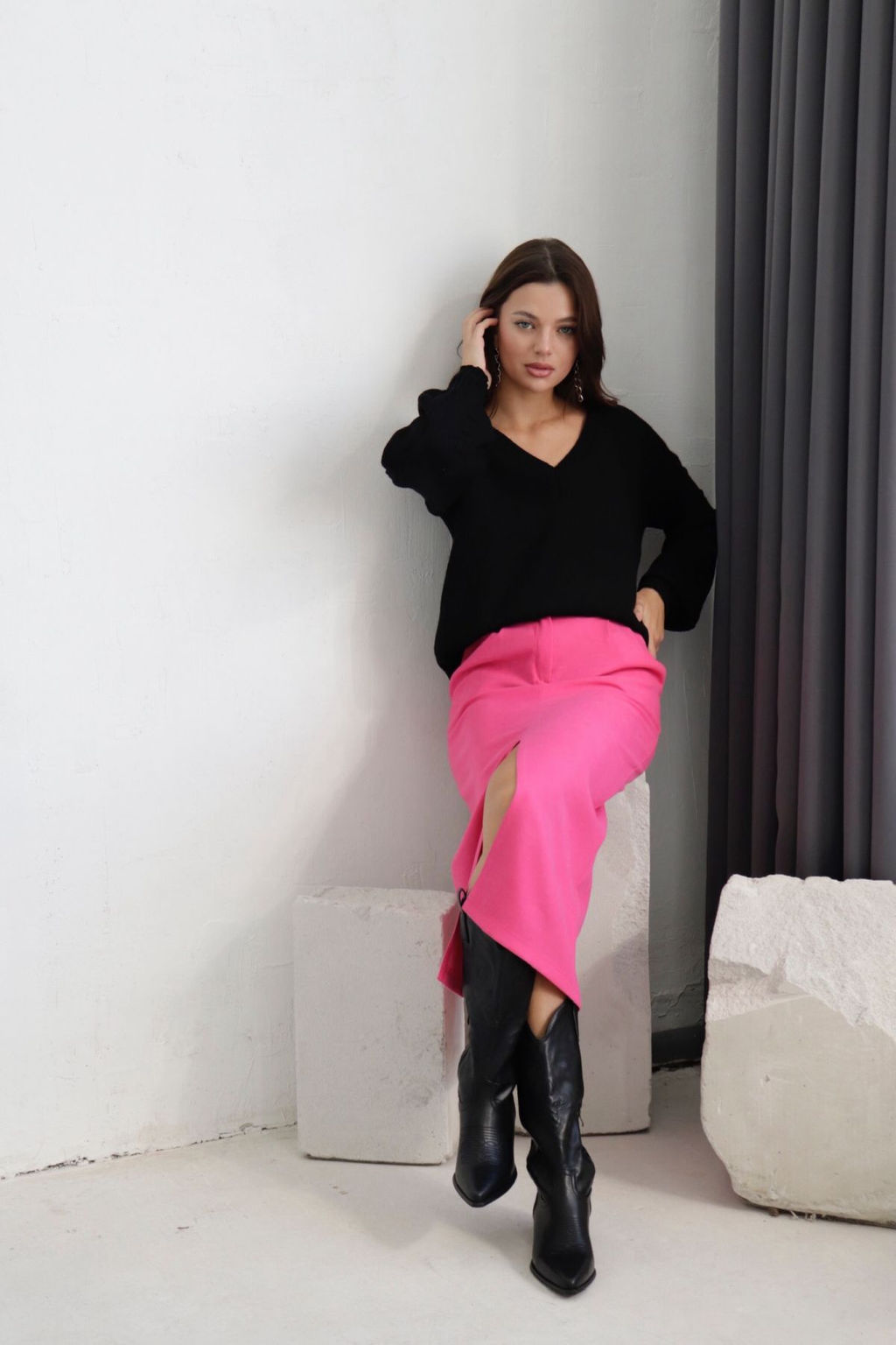 Юбка миди-макси с разрезом спереди - Martichelli фото 20