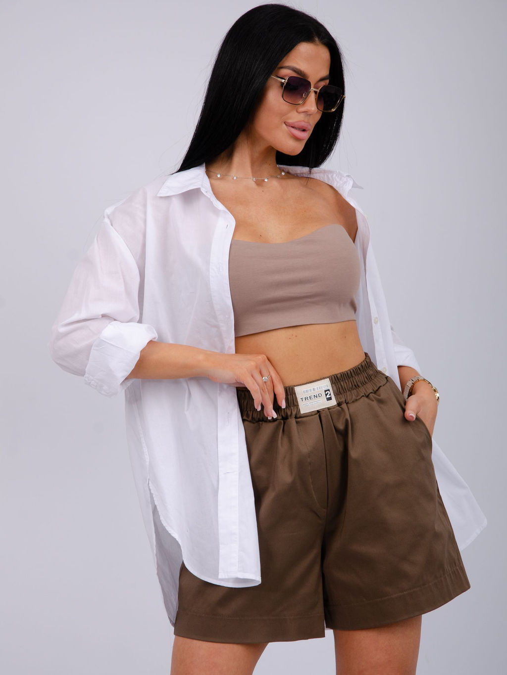 Шорты Сати, сатин хлопок 97% - Малина фото 29