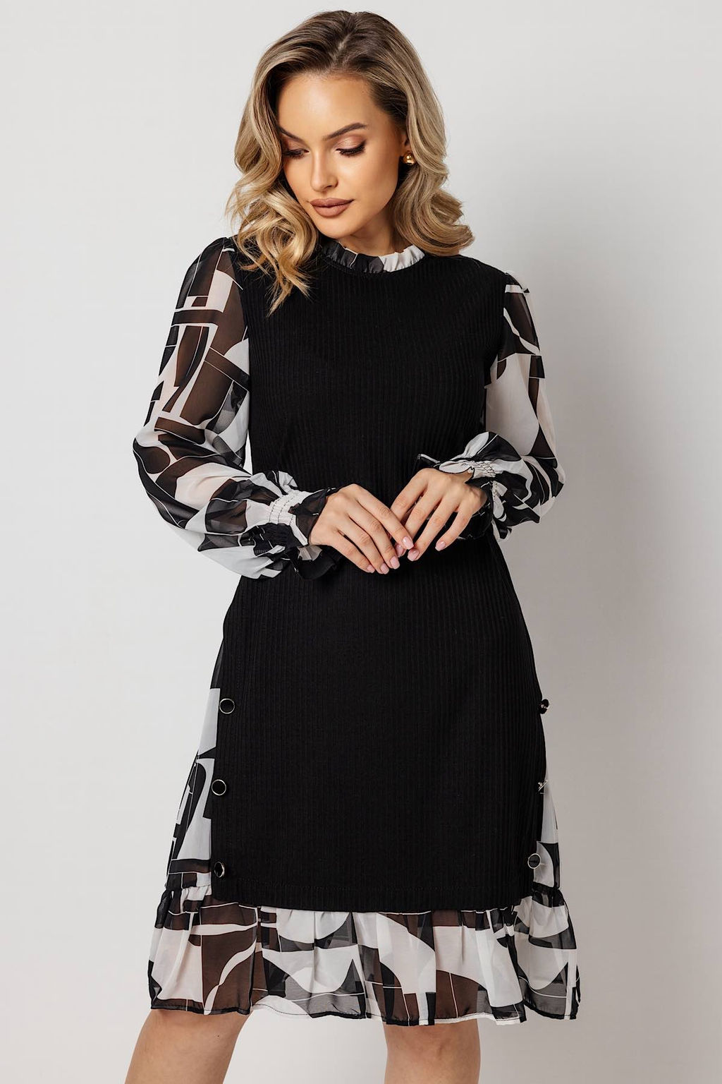 Платье женское 6165/07/Черно-белый