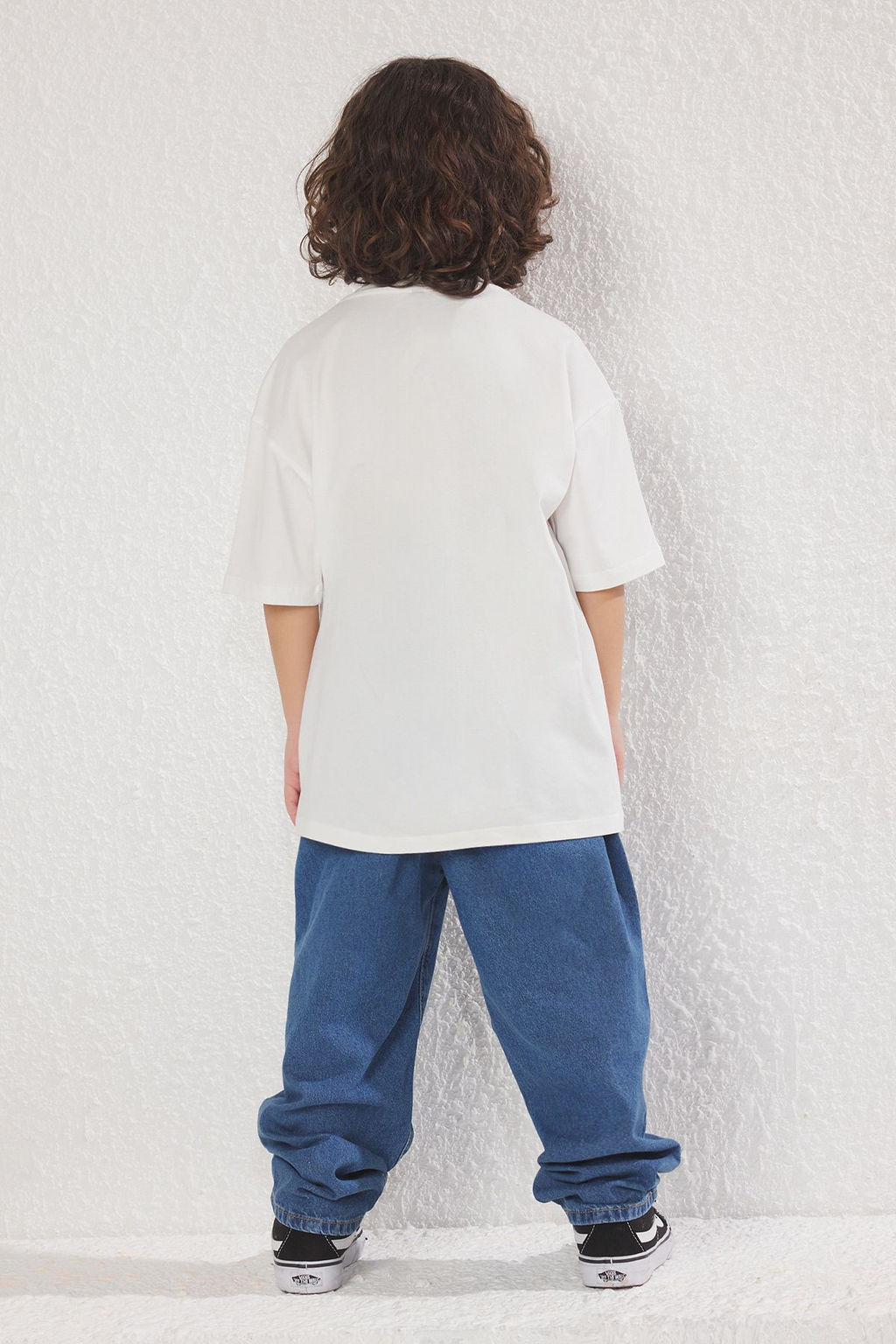 Lacivert Erkek Cocuk Slogan Bask?l? Regular/Normal Kal?p K?sa Kol Orme T-Shirt TKDSS25TS00031 - Trendyolmilla фото 3