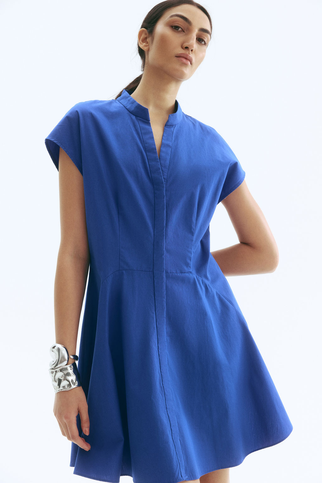 Vestido de popelina con vuelo - H&m фото 3