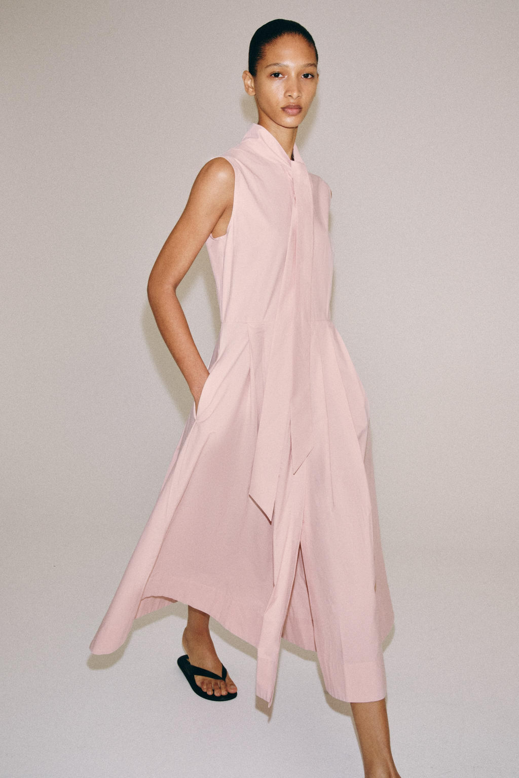 VESTIDO CAMISERO ZW COLLECTION / Rosa pastel - Zara фото 4