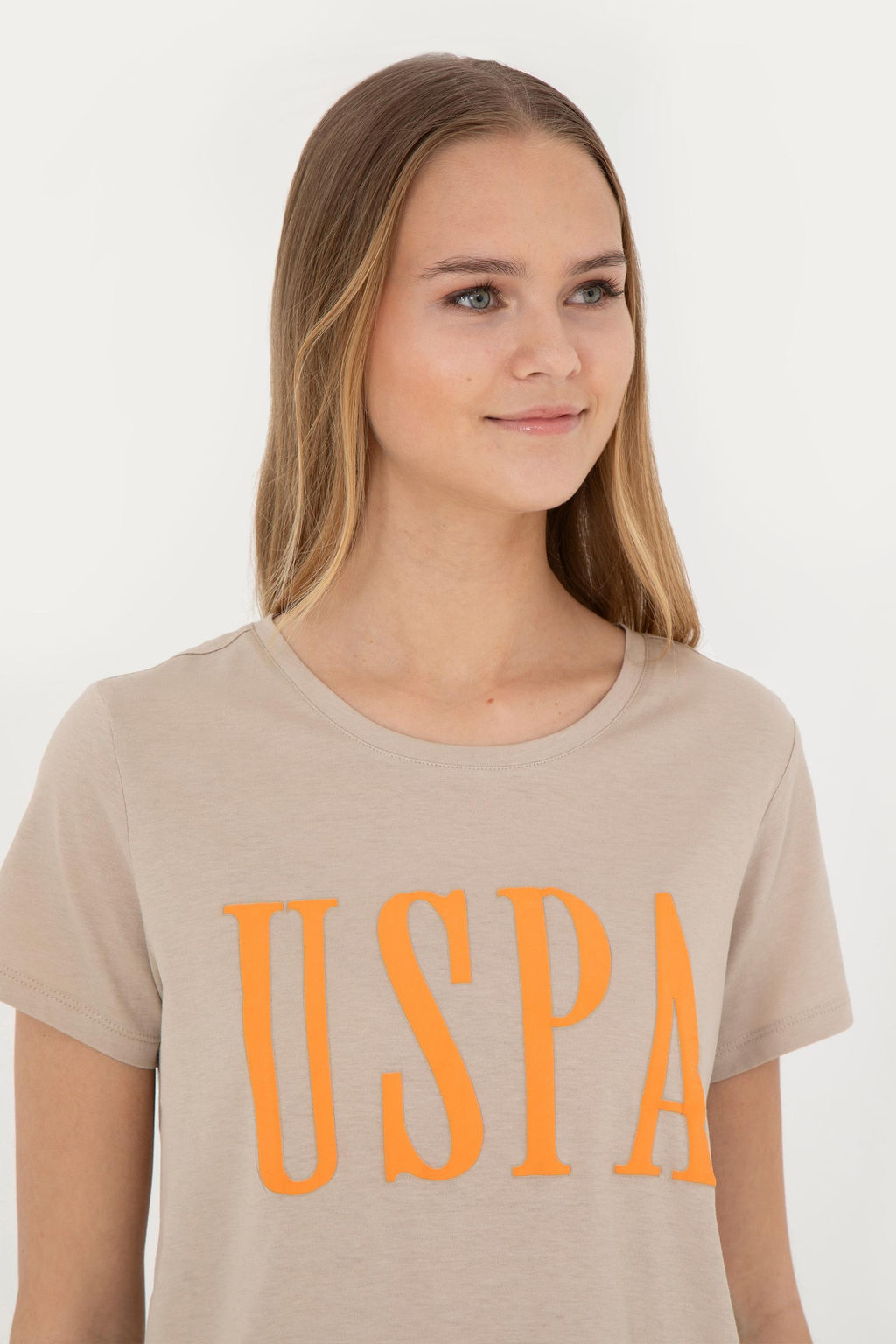 U. S. Polo Assn / Женская футболка светло-хаки с круглым вырезом - U.s. polo assn фото 9