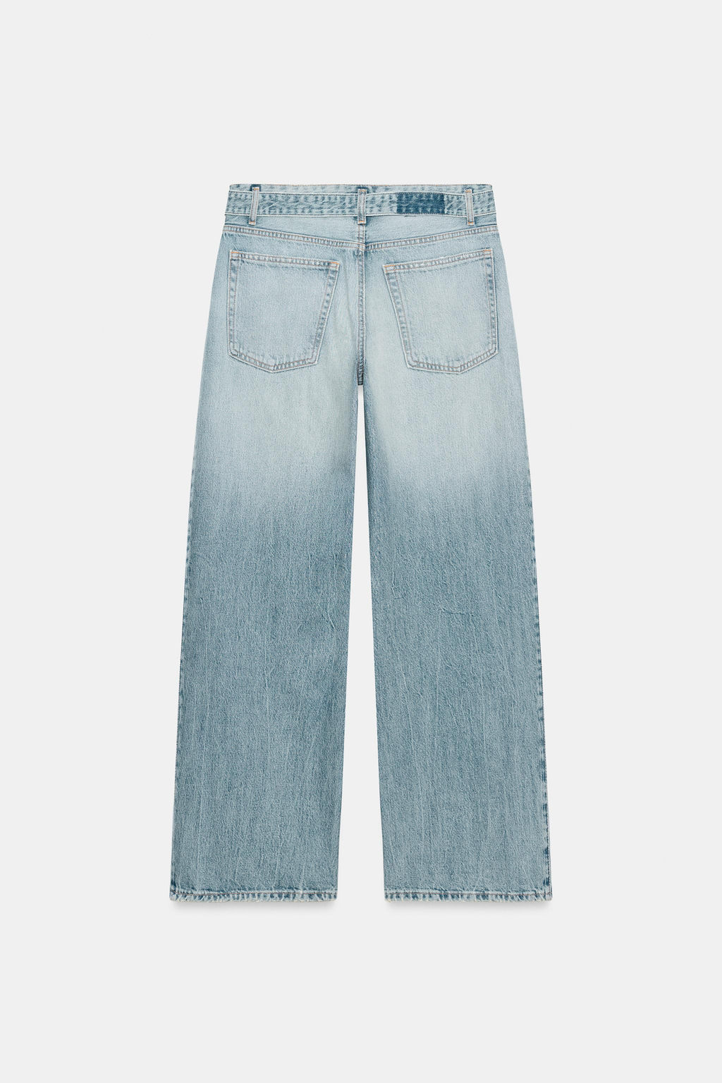 JEANS TRF CINTUR?N TIRO MEDIO / Azul claro - Zara фото 6
