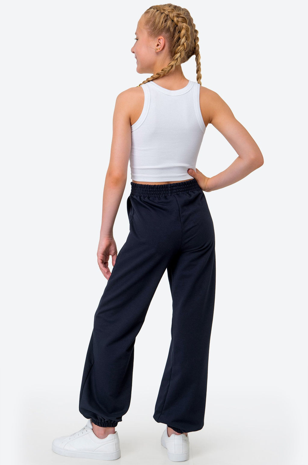 Брюки джоггеры из футера для девочки Happyfox