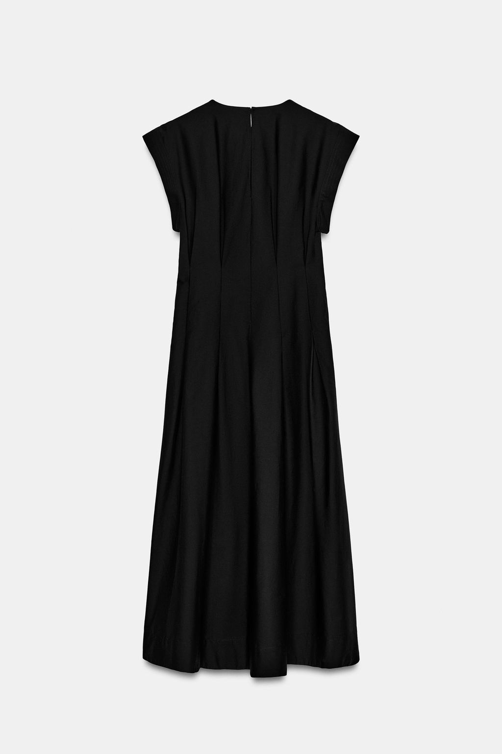VESTIDO POPEL?N PLIEGUES ZW COLLECTION / Negro - Zara фото 7