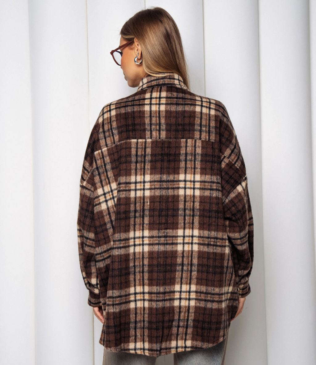 Рубашка #КТ25552, коричневый - Dommod фото 3