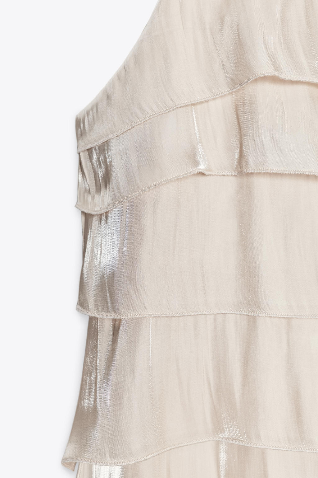 SHIMMER-EFFECT RUFFLED TOP - Zara фото 12
