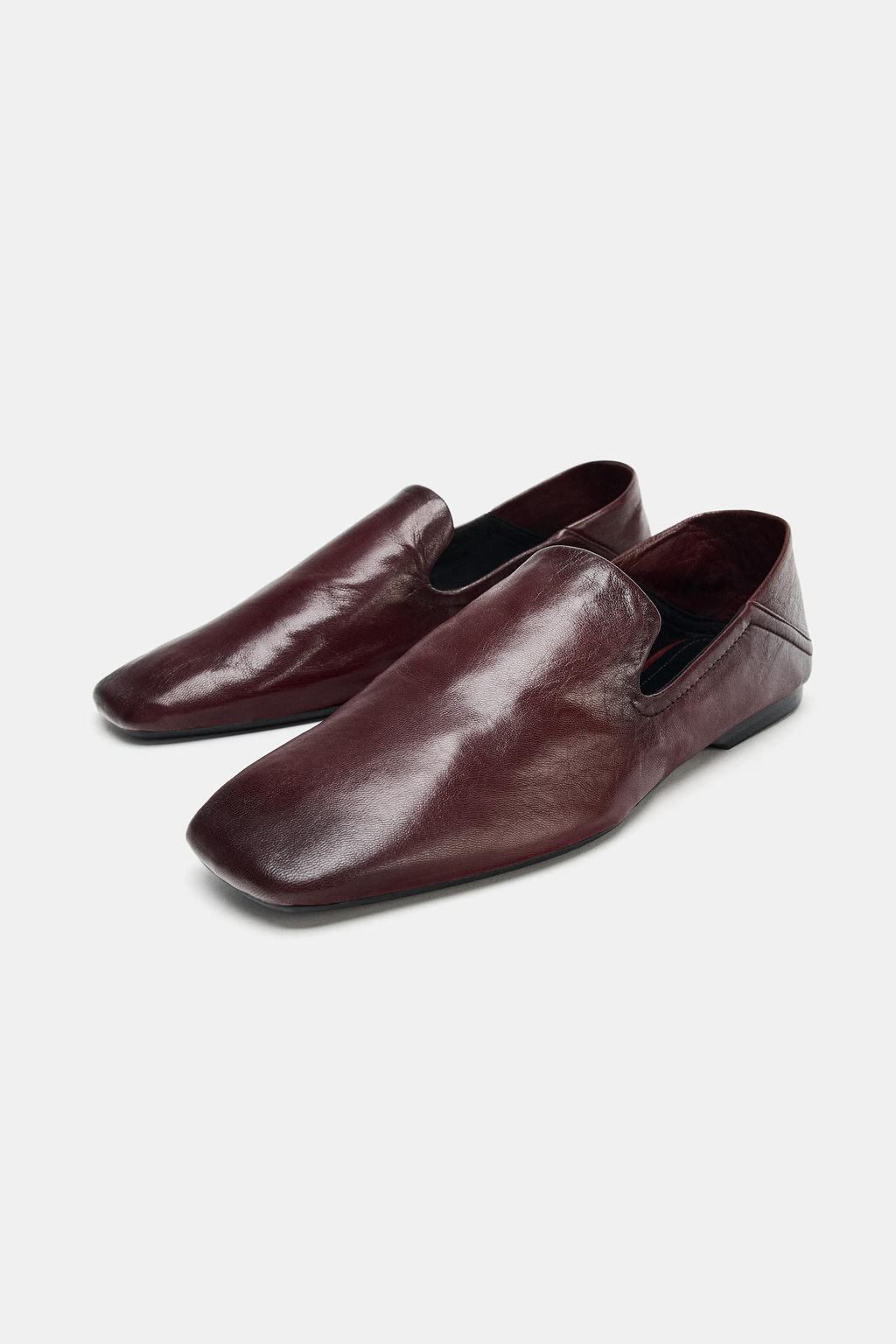 LEATHER LOAFERS WITH HIGH VAMP - Zara фото 4