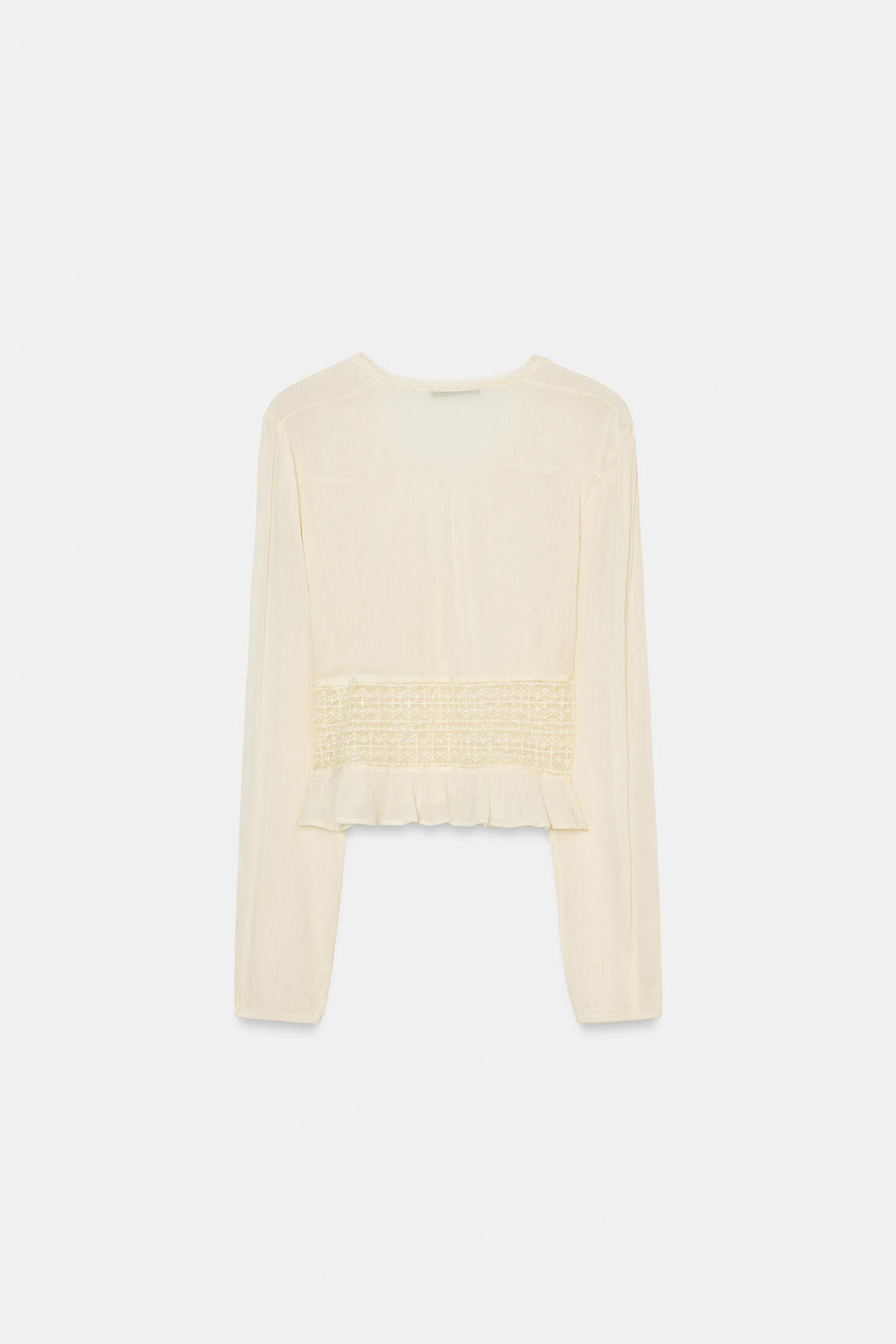 LACE GAUZE SHIRT - Zara фото 17
