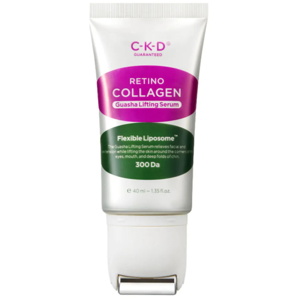 CKD Retino Collagen Small Molecule 300 Guasha Lifting Serum 40ml - Коллагеновая сыворотка с роликовым массажёром