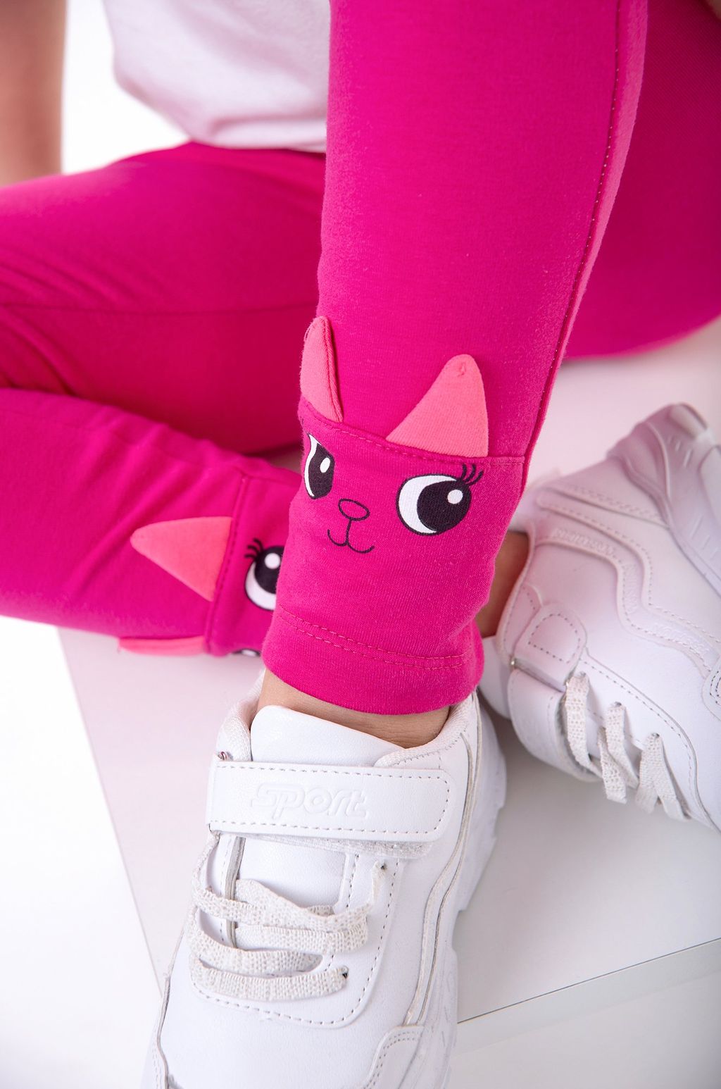 Лосины из футера двухнитки с начесом для девочки Bonito  фото 14