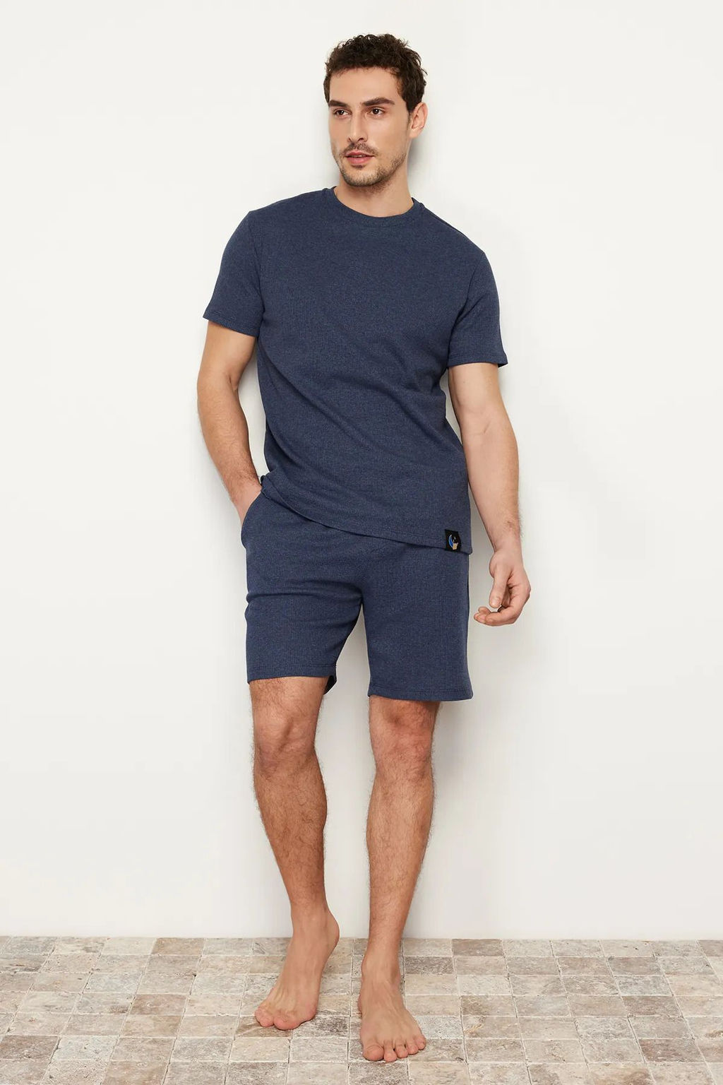 TRENDYOL MAN Siyah Regular Fit Sortlu Pijama Tak?m? TMNSS23PT00036 - Trendyolmilla фото 39