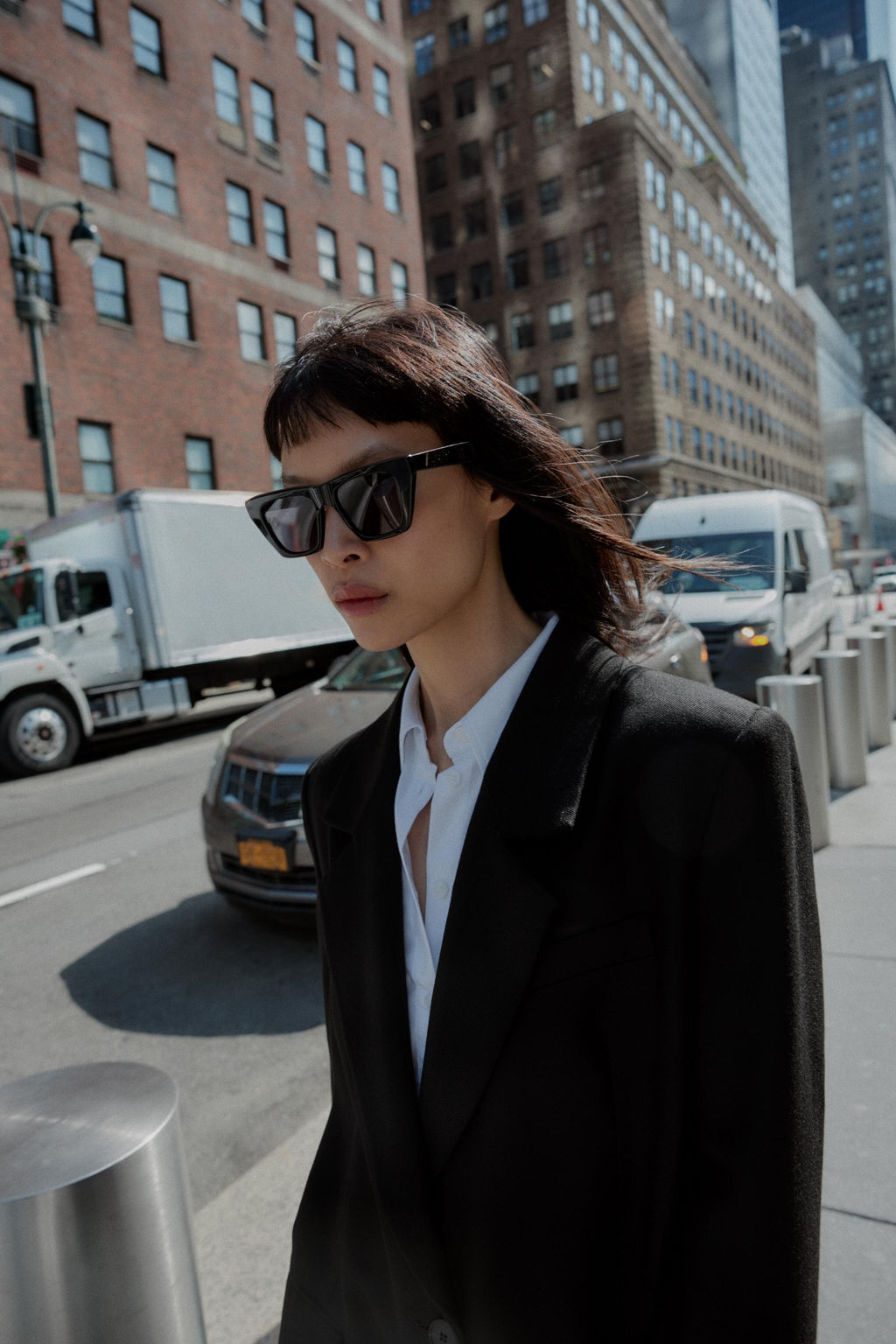 LONG COAT WITH SHOULDER PADS - Zara фото 3